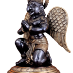Grand Brass Garuda Black Gold 28x19x15 Monumental Art | Jaipurio